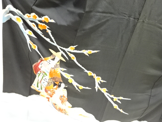 大正ロマン 娘に枝梅模様留袖(比翼付き)